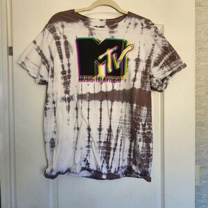 MTV Tie-Dye Short Sleeve Tee Size M Euc